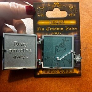 Frozen Olaf book pin with charm